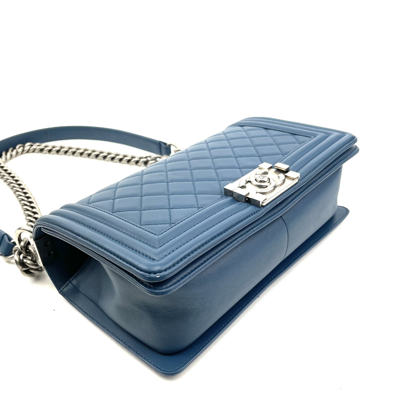 CHANEL Medium Quilted Boy Bag - Blue