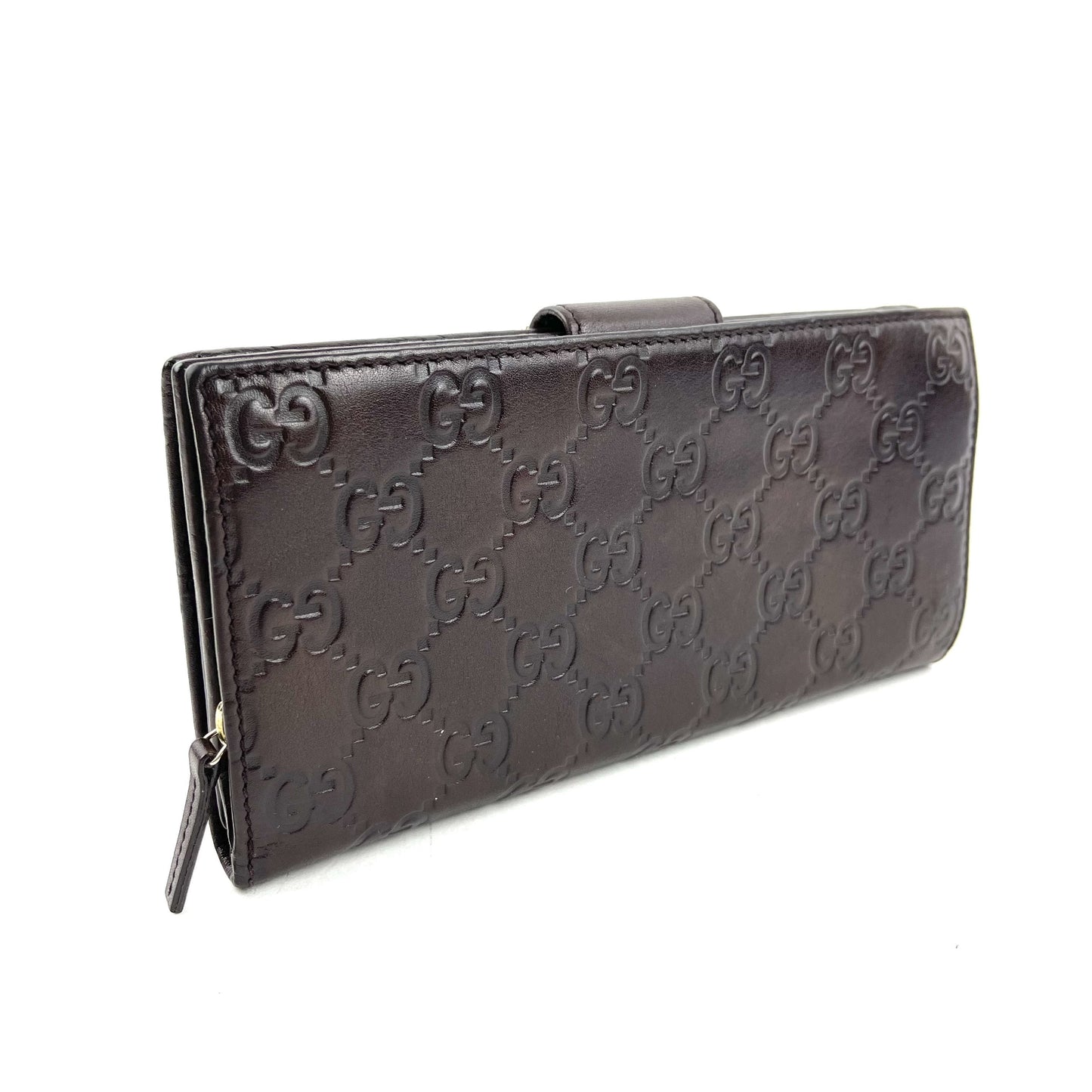 GUCCI Guccissima Leather Abbey Wallet Brown