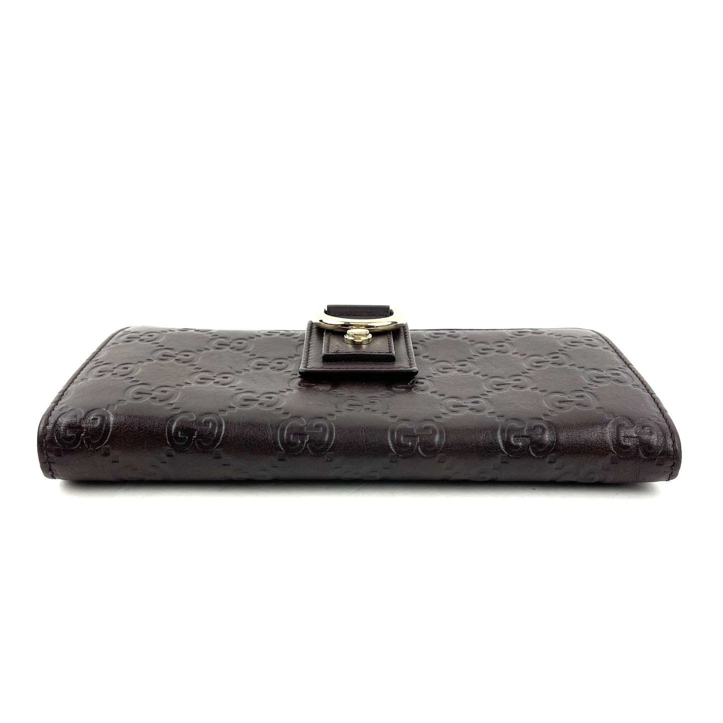 GUCCI Guccissima Leather Abbey Wallet Brown