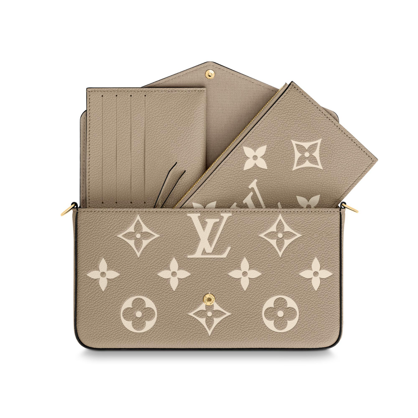 Louis Vuitton Tourterelle Empreinte Pochette Felicie M69977