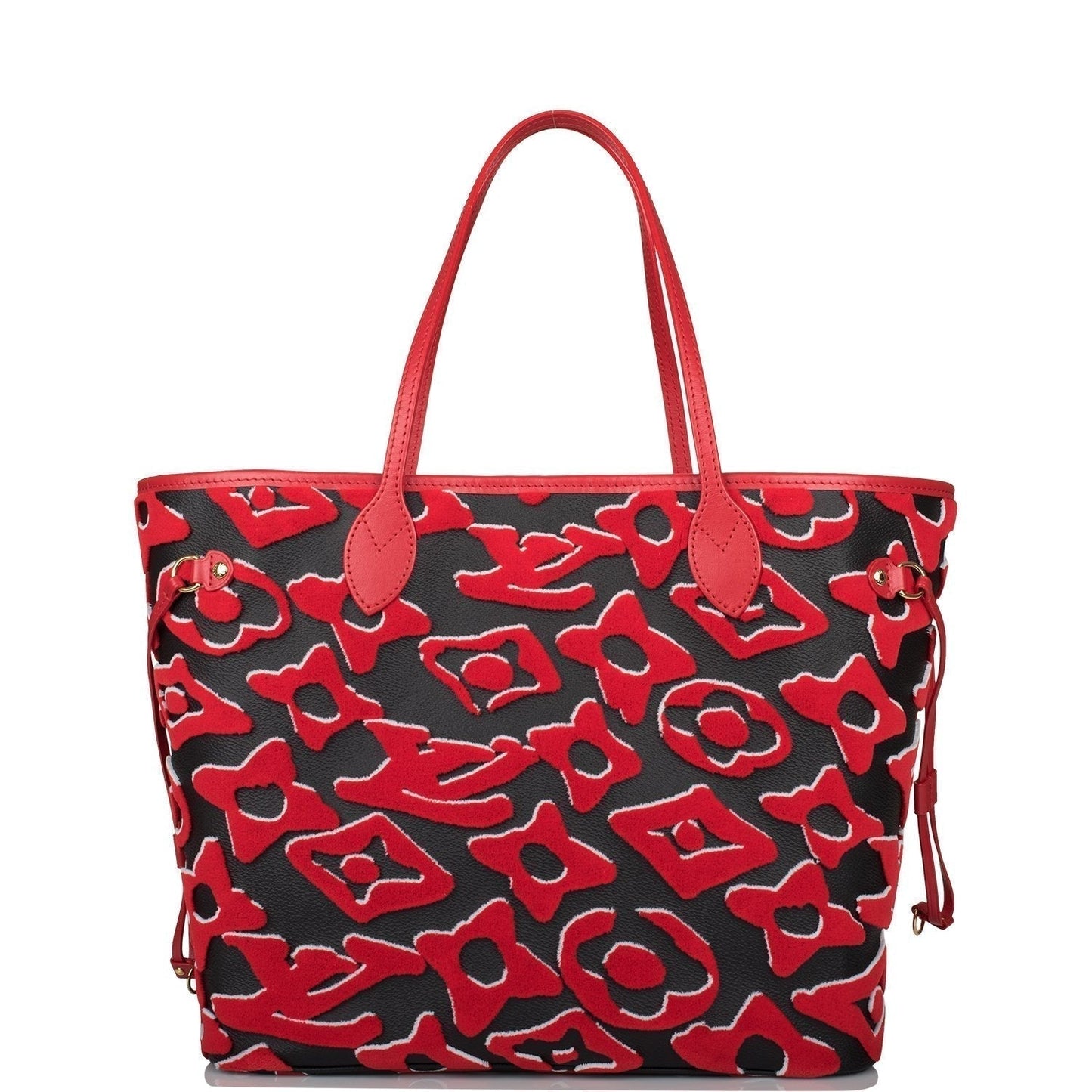 Louis Vuitton x UF Black and Red Tufted Monogram Neverfull MM