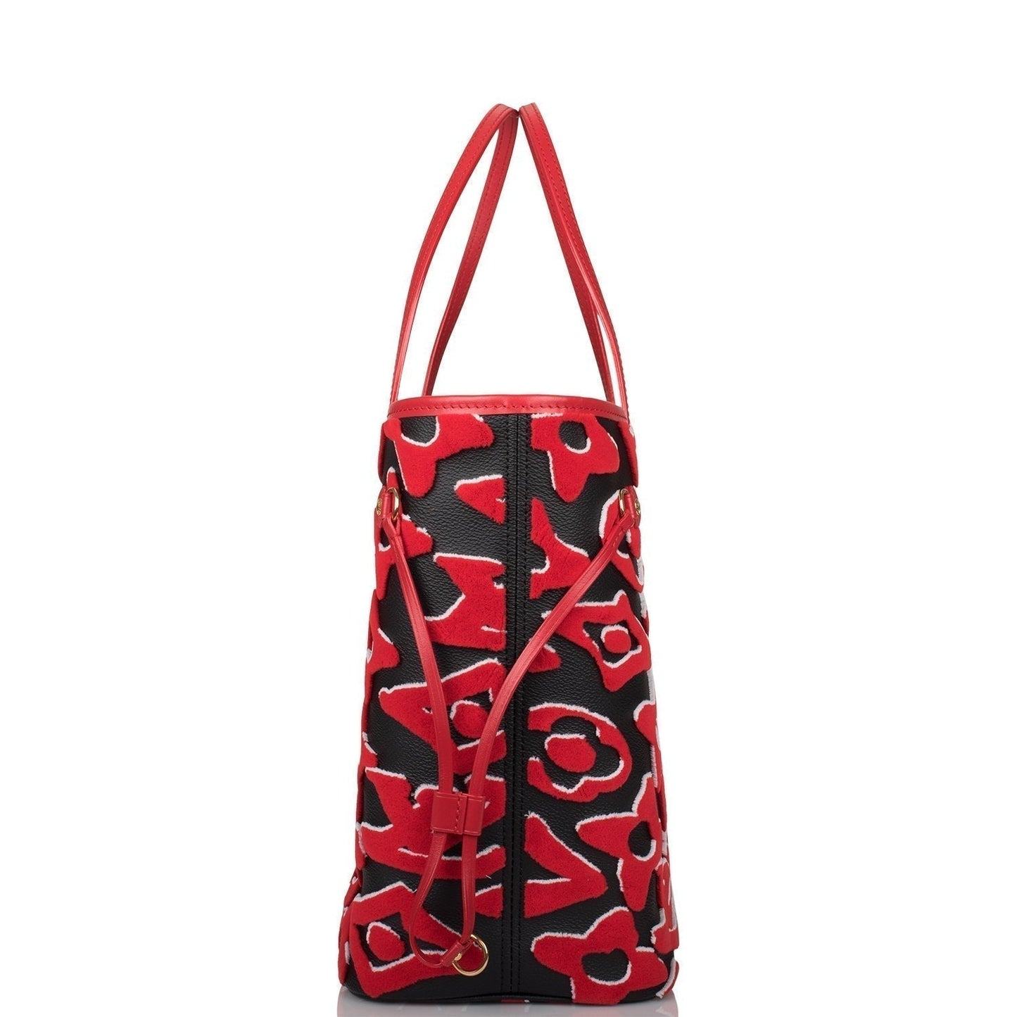 Louis Vuitton x UF Black and Red Tufted Monogram Neverfull MM