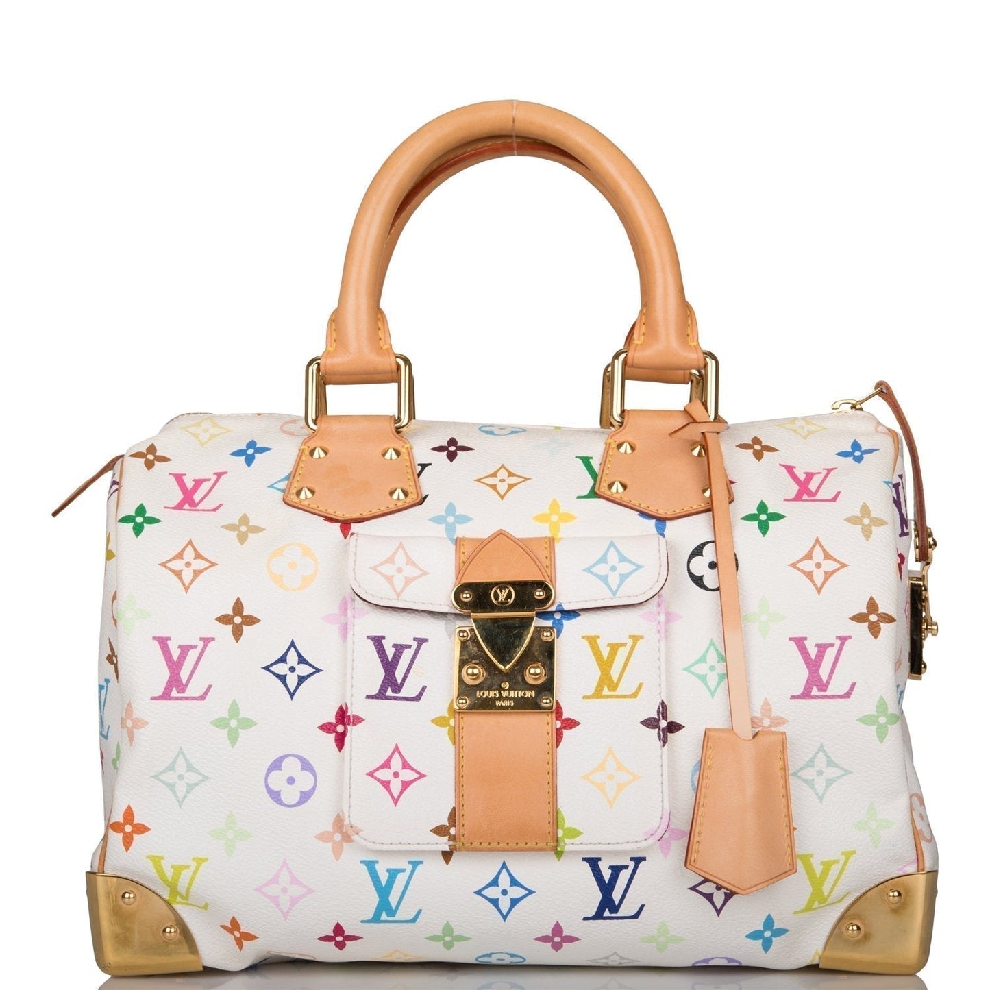 Louis Vuitton Monogram Multicolor White Speedy 30