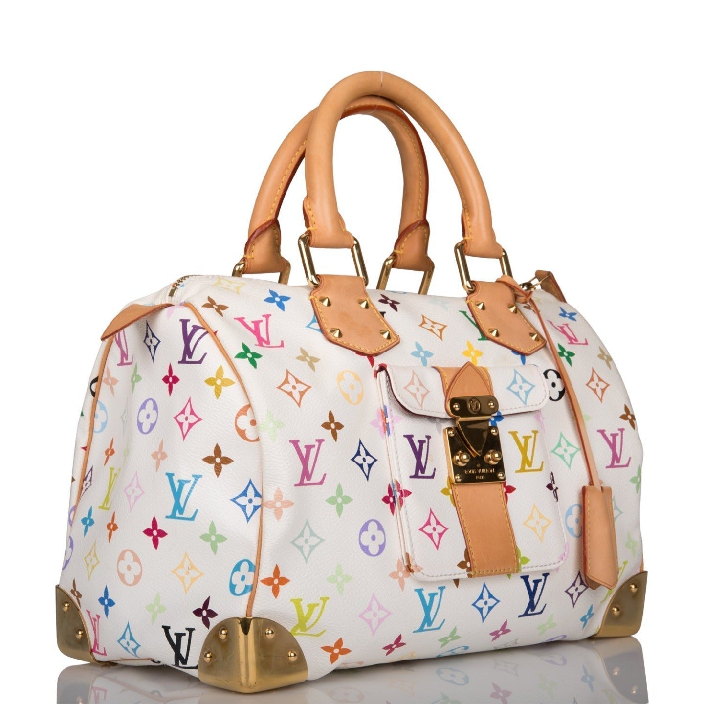 Louis Vuitton Monogram Multicolor White Speedy 30