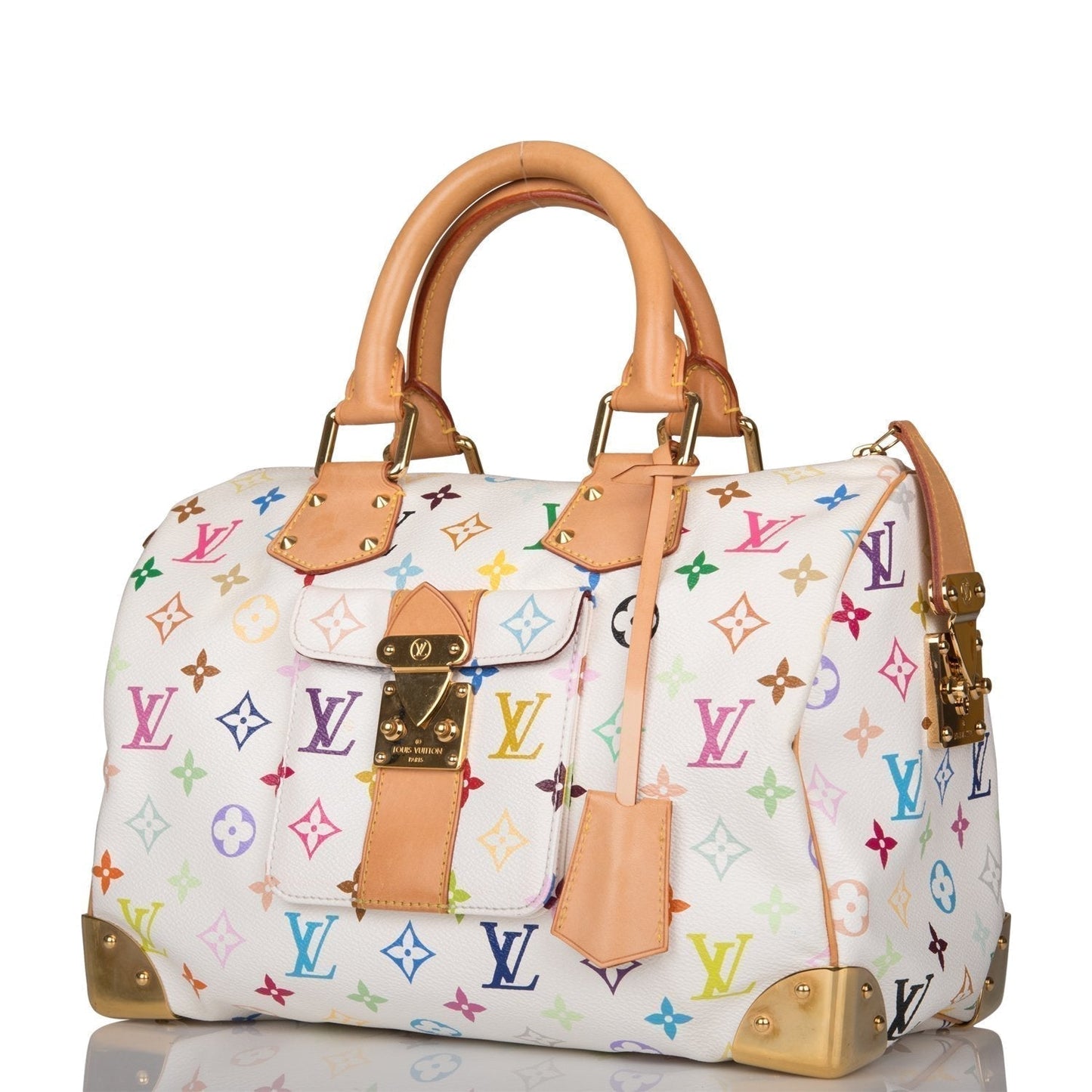 Louis Vuitton Monogram Multicolor White Speedy 30