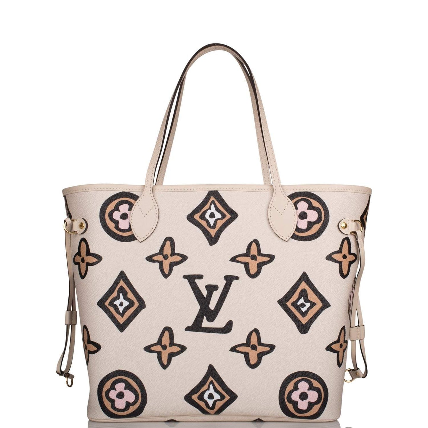 Louis Vuitton Cream Wild At Heart Giant Monogram Neverfull MM