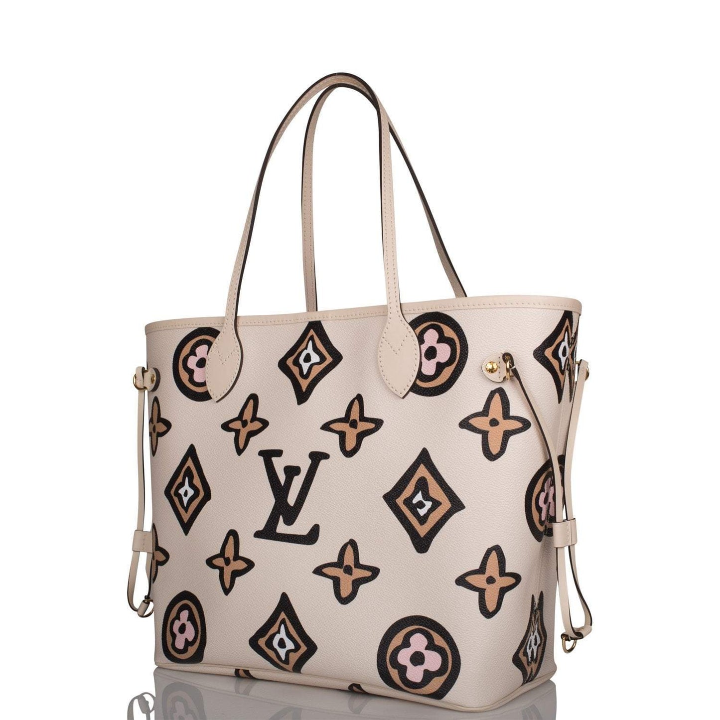 Louis Vuitton Cream Wild At Heart Giant Monogram Neverfull MM