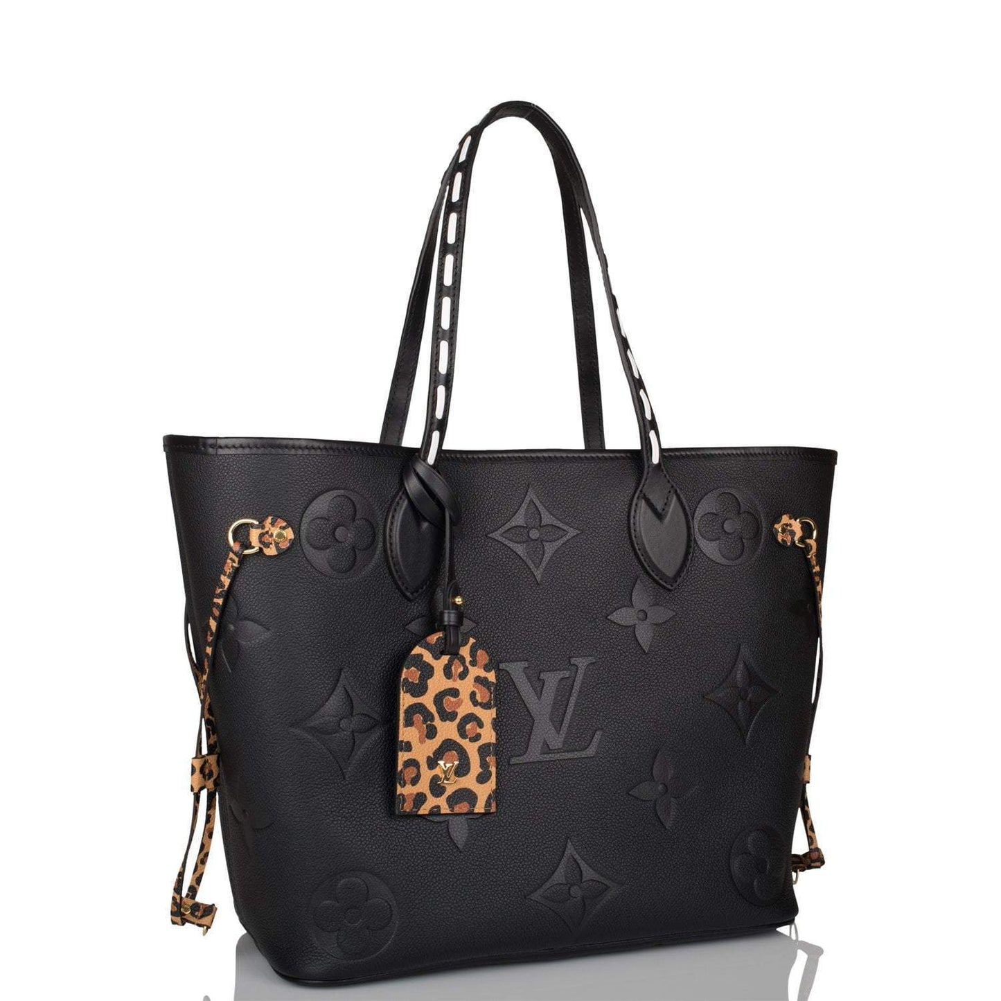 Louis Vuitton Black Wild At Heart Giant Monogram Empreinte Neverfull MM