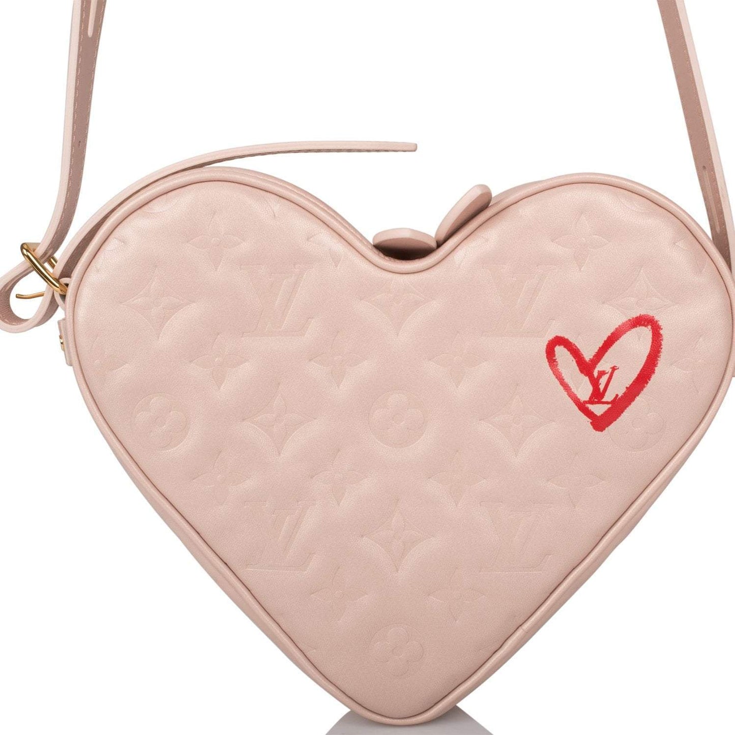 Louis Vuitton Fall In Love Heart Bag Embossed Monogram Light Pink Lambskin