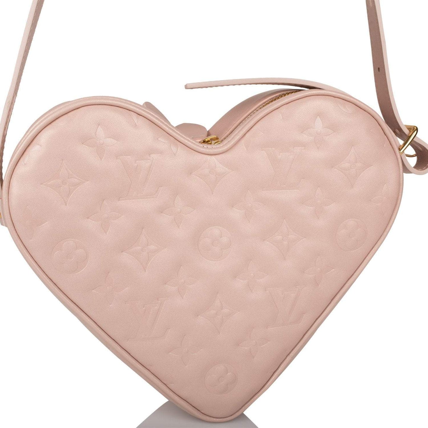 Louis Vuitton Fall In Love Heart Bag Embossed Monogram Light Pink Lambskin