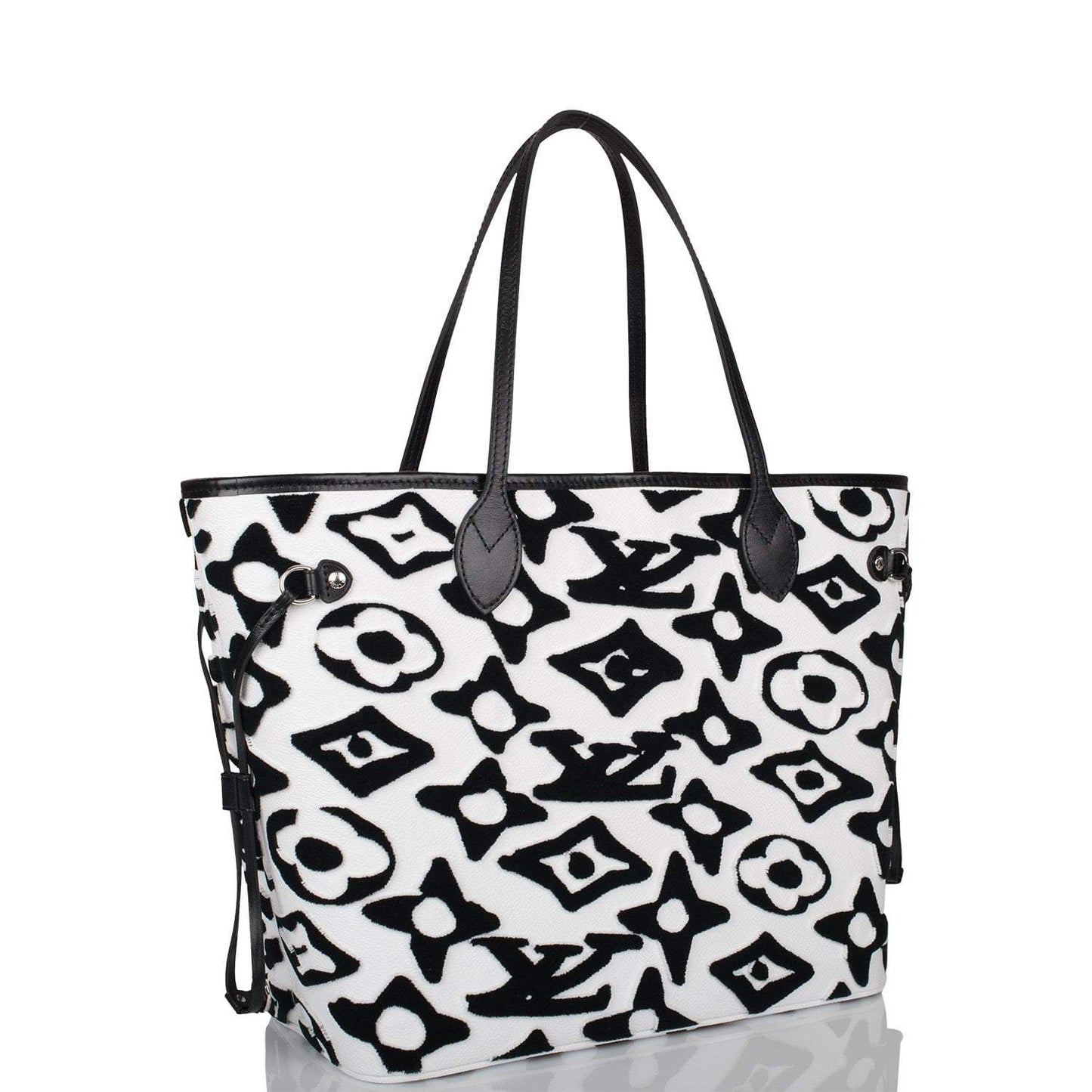 Louis Vuitton x UF Black and White Tufted Monogram Neverfull MM