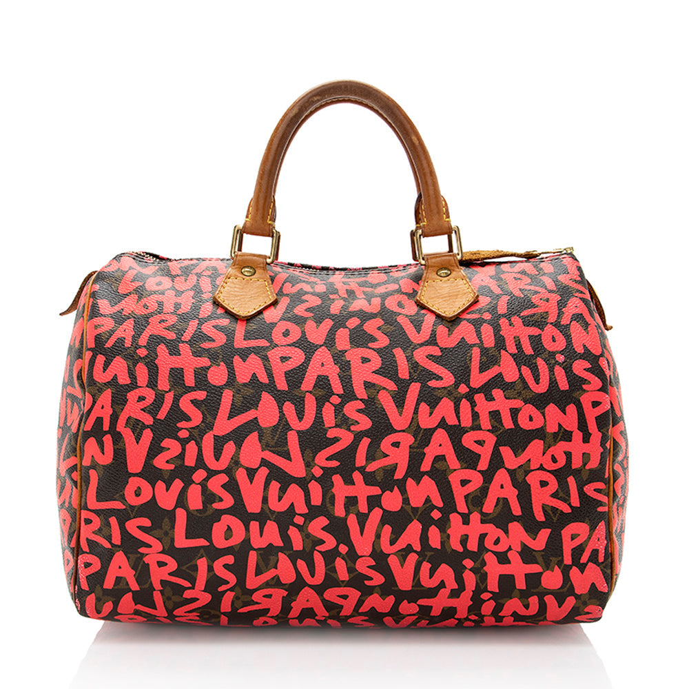 Louis Vuitton Limited Edition Monogram Graffiti Speedy 30 Satchel