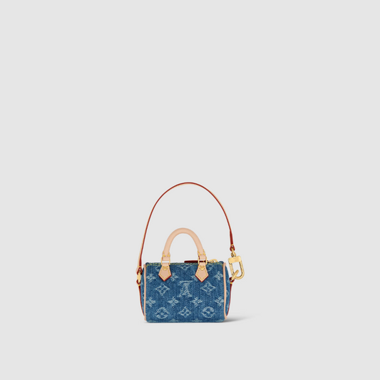 Louis Vuitton Denim Micro Speedy Bag Charm M01701