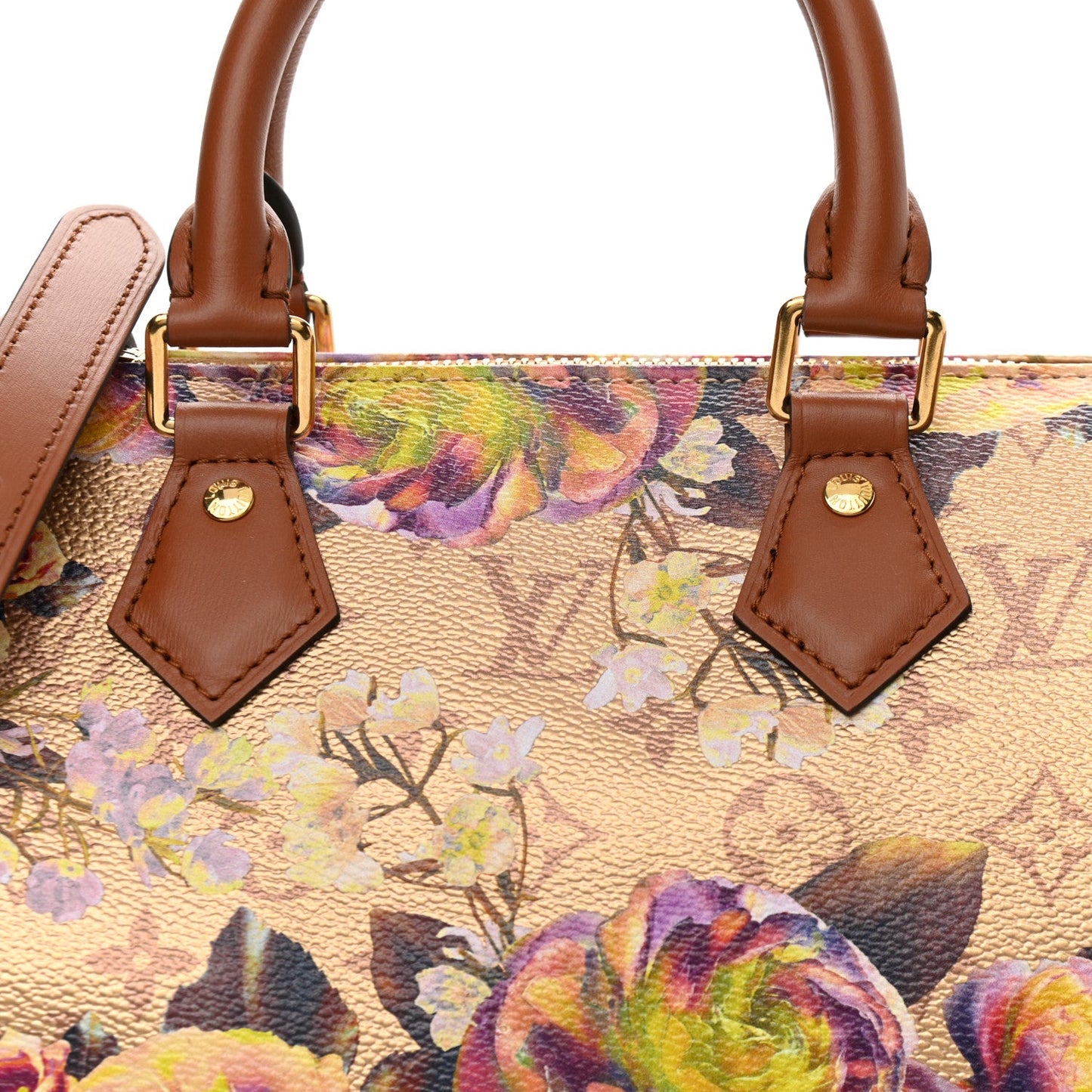 Louis Vuitton Gold Speedy Flower Garden Bandouliere 25 M21317