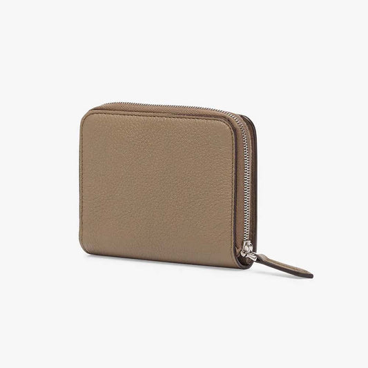 MEDIUM ZIP-AROUND Beige Leather Wallet