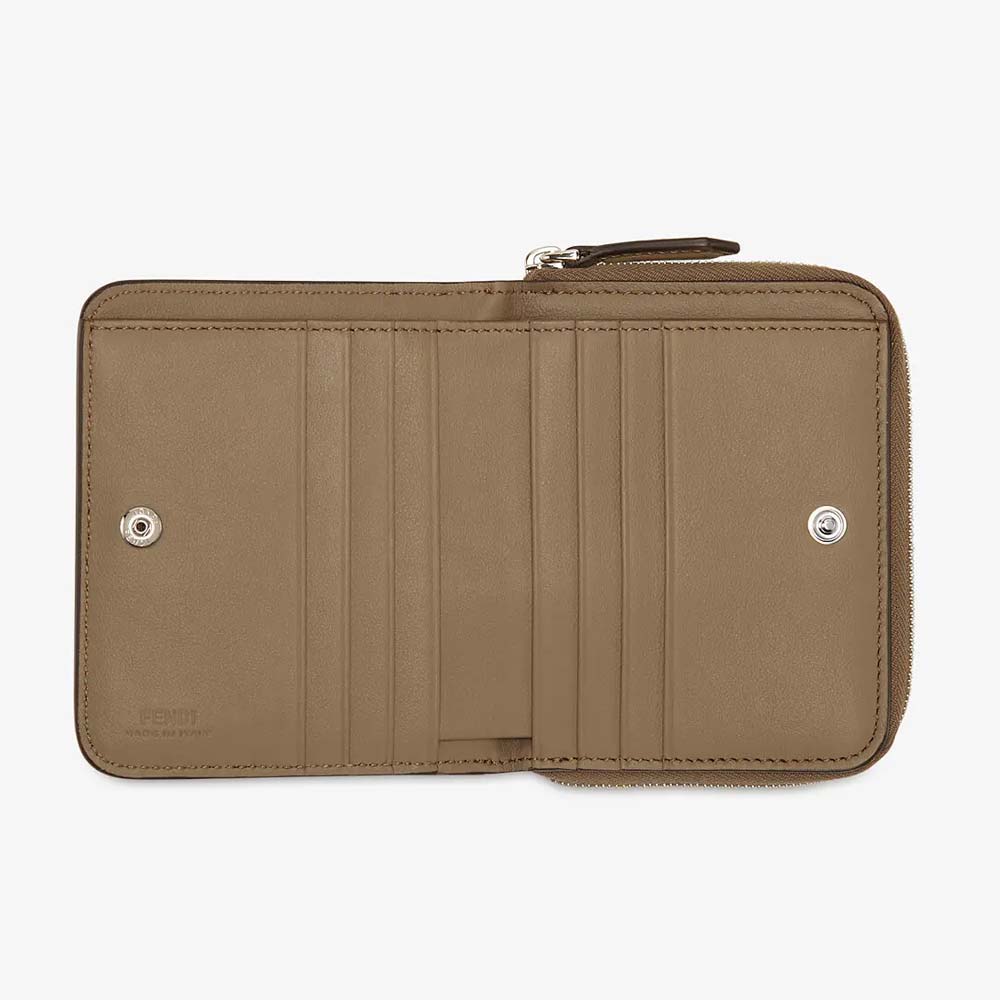 MEDIUM ZIP-AROUND Beige Leather Wallet