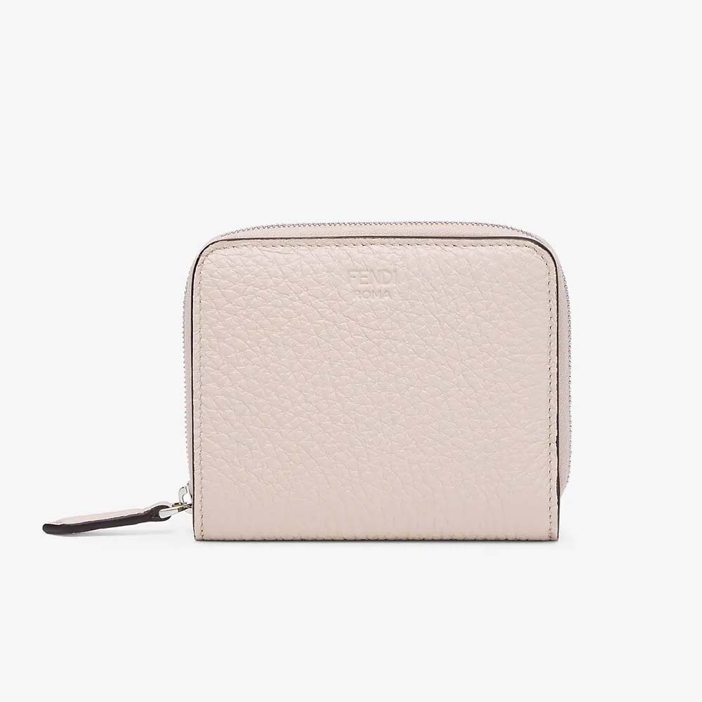 MEDIUM ZIP-AROUND White Leather Wallet