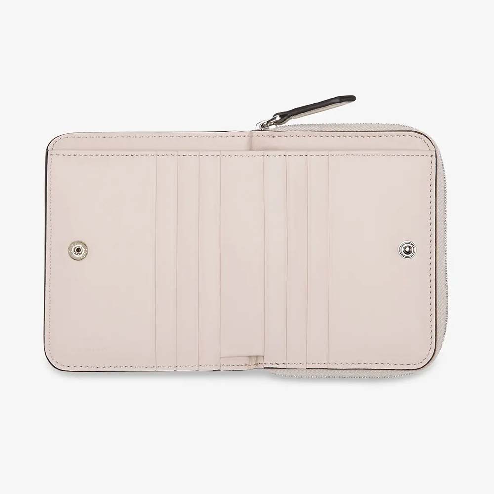 MEDIUM ZIP-AROUND White Leather Wallet