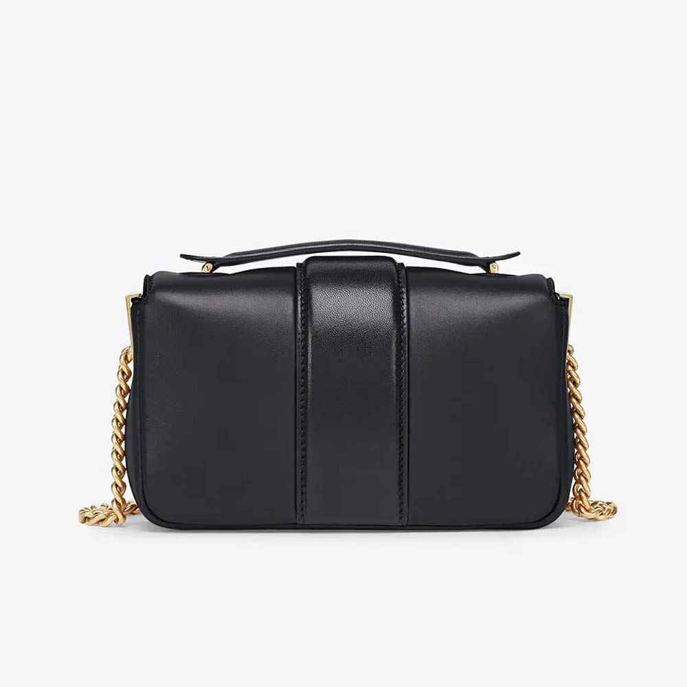 MINI BAGUETTE CHAIN Black Nappa Leather Bag