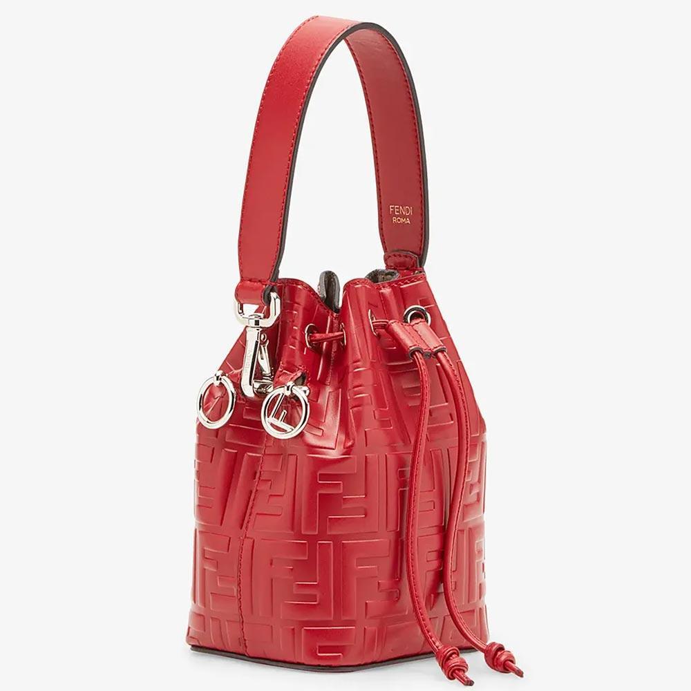 MON TRESOR Red Leather Mini Bag