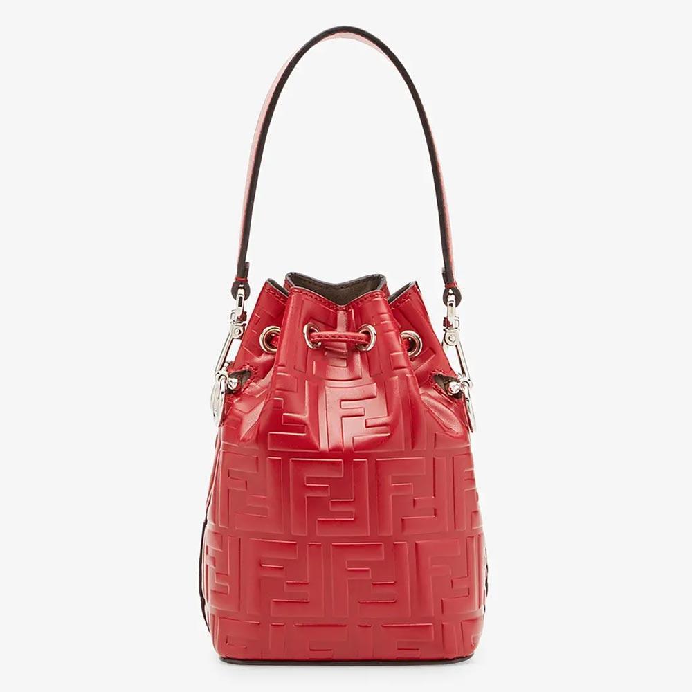 MON TRESOR Red Leather Mini Bag