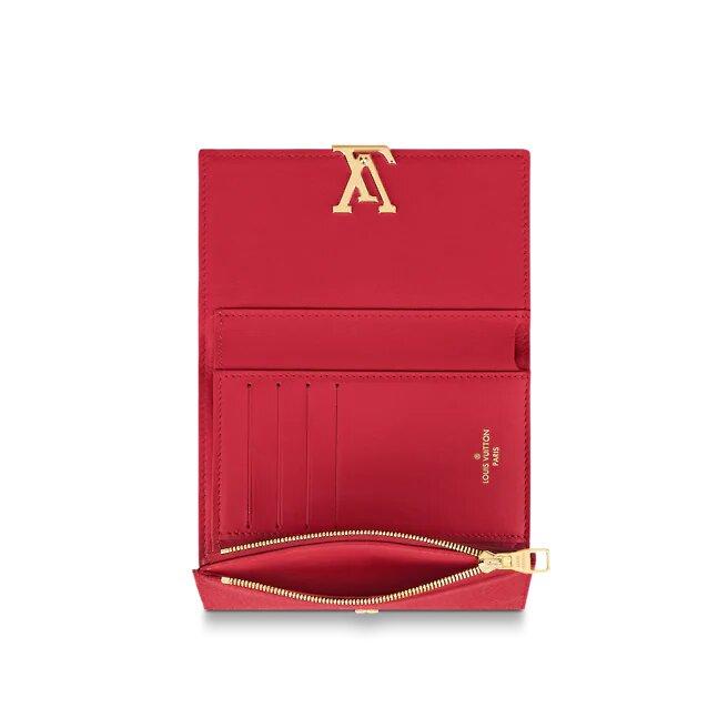 Louis Vuitton CAPUCINES COMPACT WALLET SCARLET