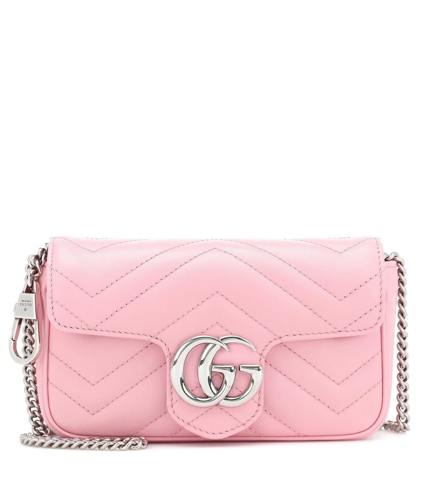 Gg Marmont Super Mini Leather Shoulder Bag Wild Rose