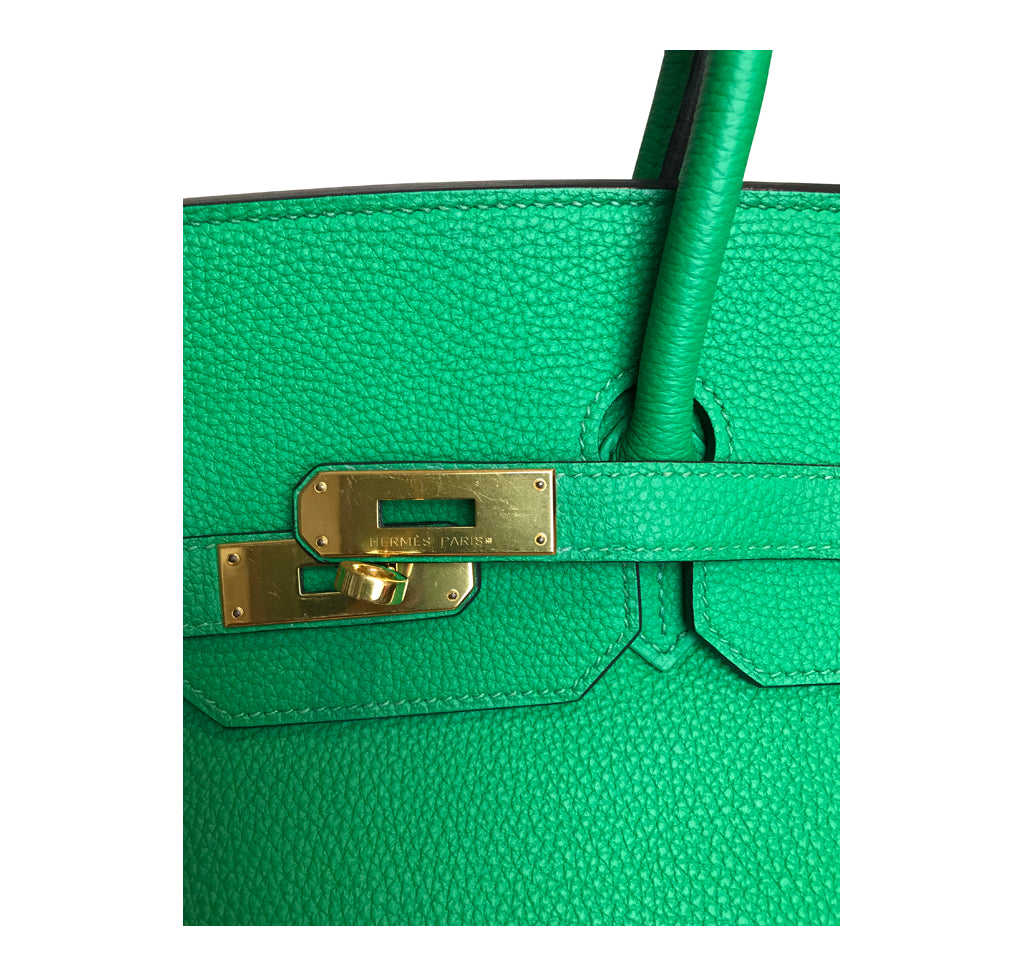 Hermes Birkin 35 Bamboo Green Togo GHW Bag