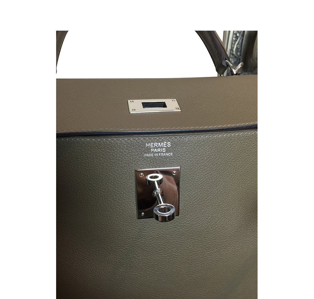 Hermès Kelly Retourne 32 Veau Evercolor Origan PHW Bag