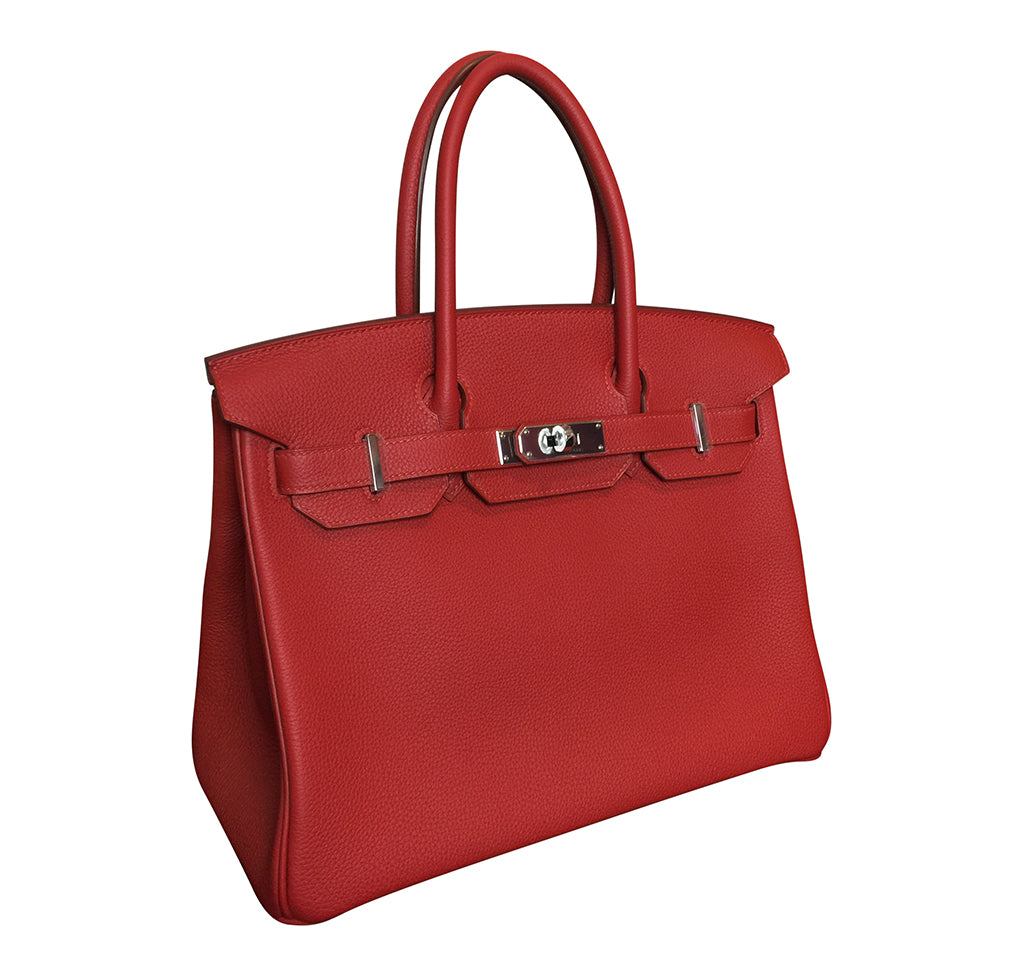 Hermès Birkin 30 Vermilion Veau Togo Bag PHW