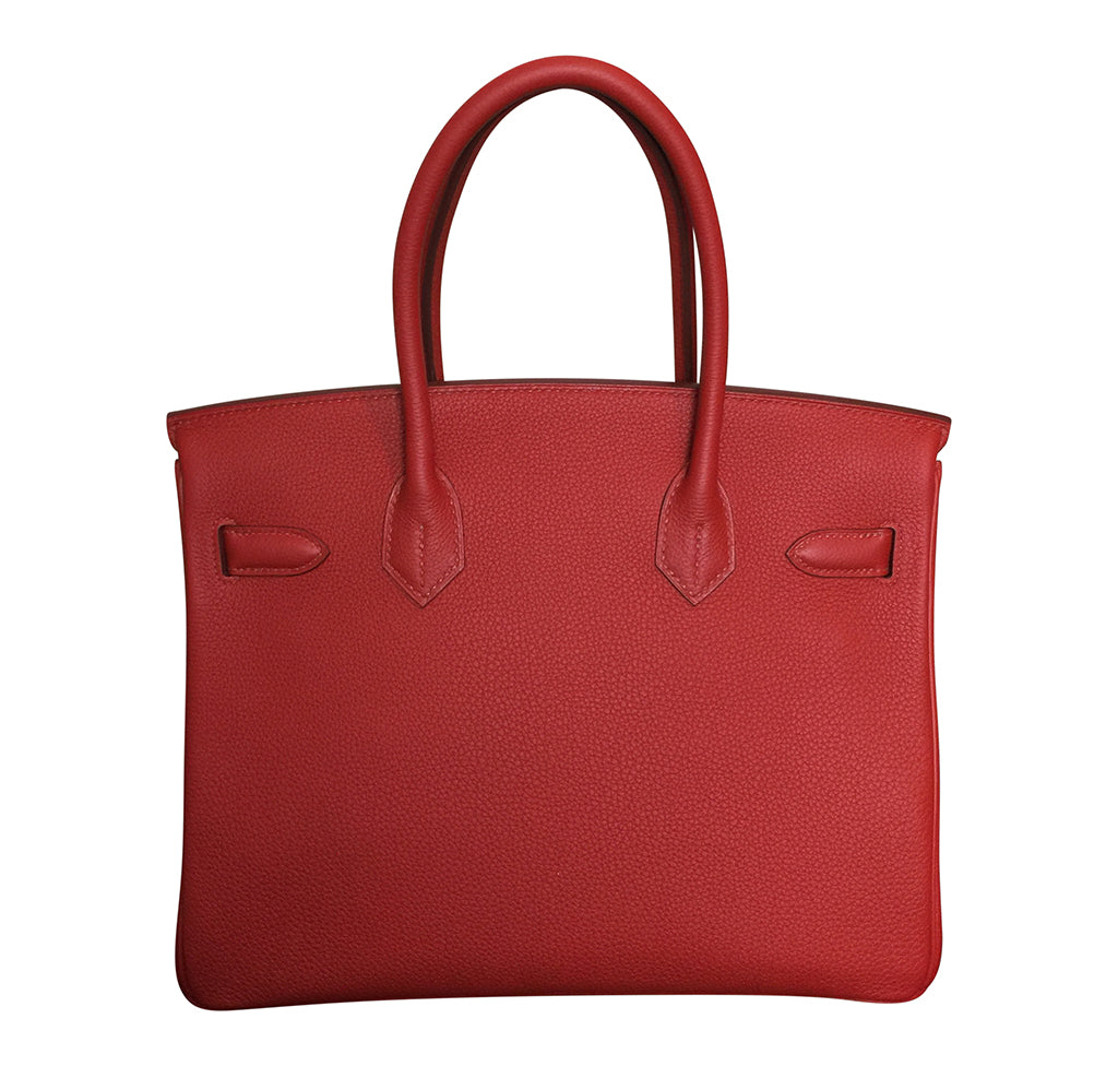 Hermès Birkin 30 Vermilion Veau Togo Bag PHW