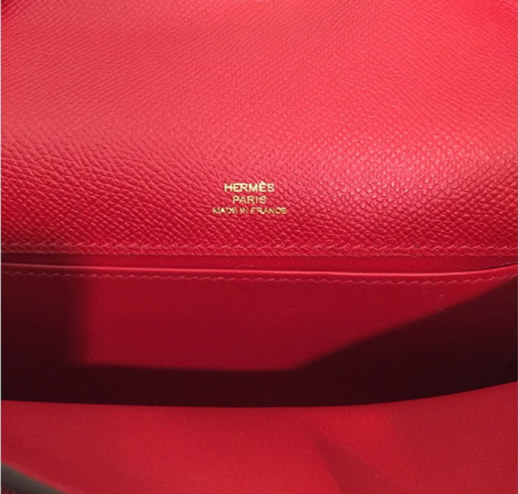 Hermès Kelly Pochette Mini Rouge Casaque Epsom GHW Bag