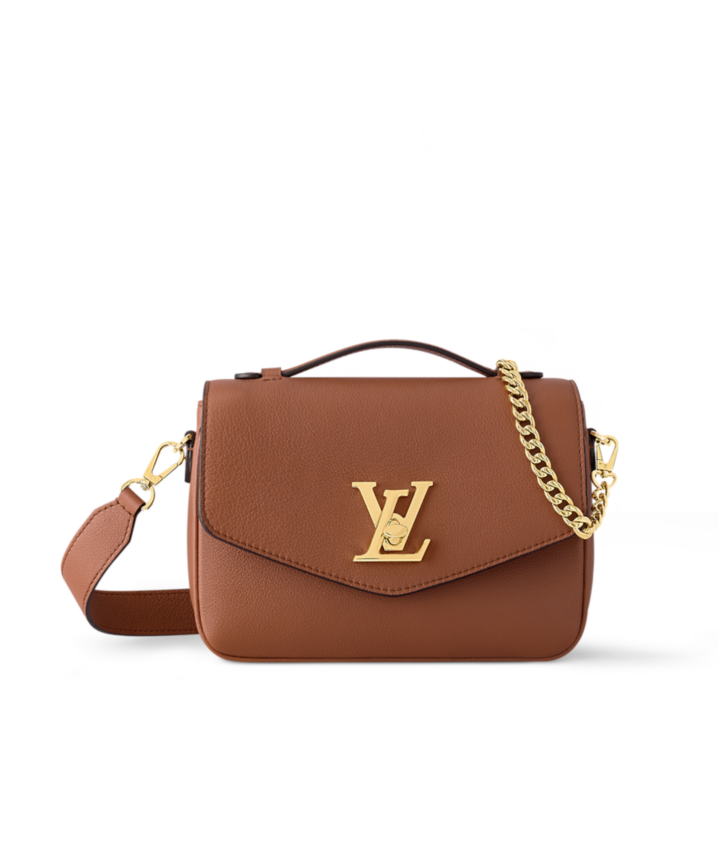 LOUIS VUITTON Oxford Luxury Lockme Crossbody Bag Brown