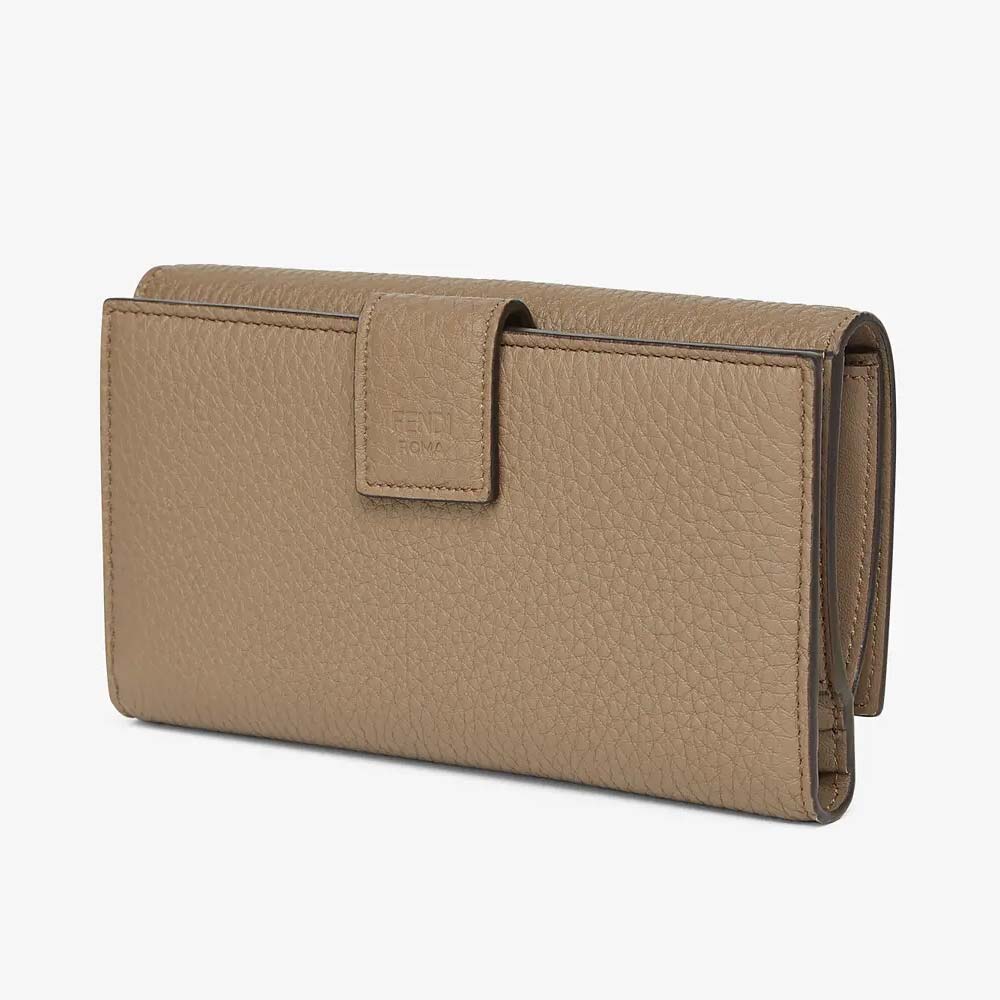 TRIFOLD Beige Leather Wallet