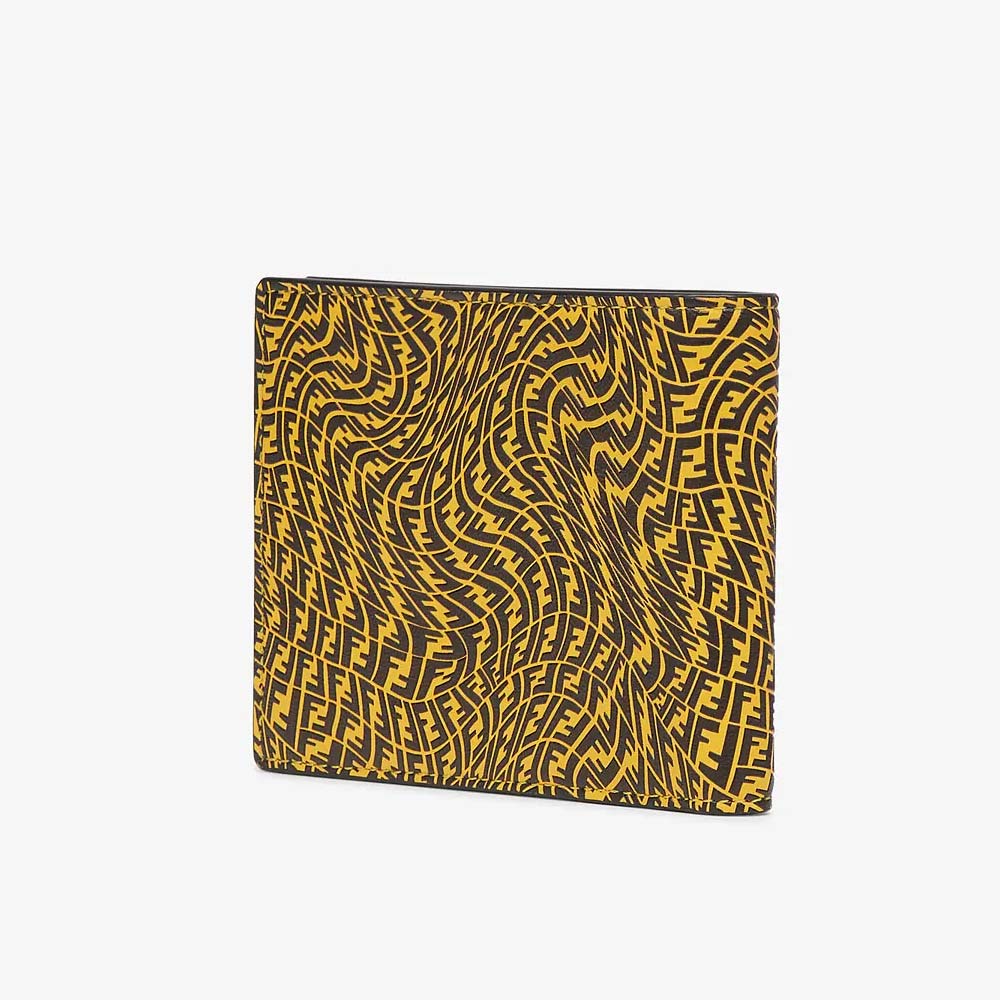 WALLET Yellow Leather Bi Fold Wallet