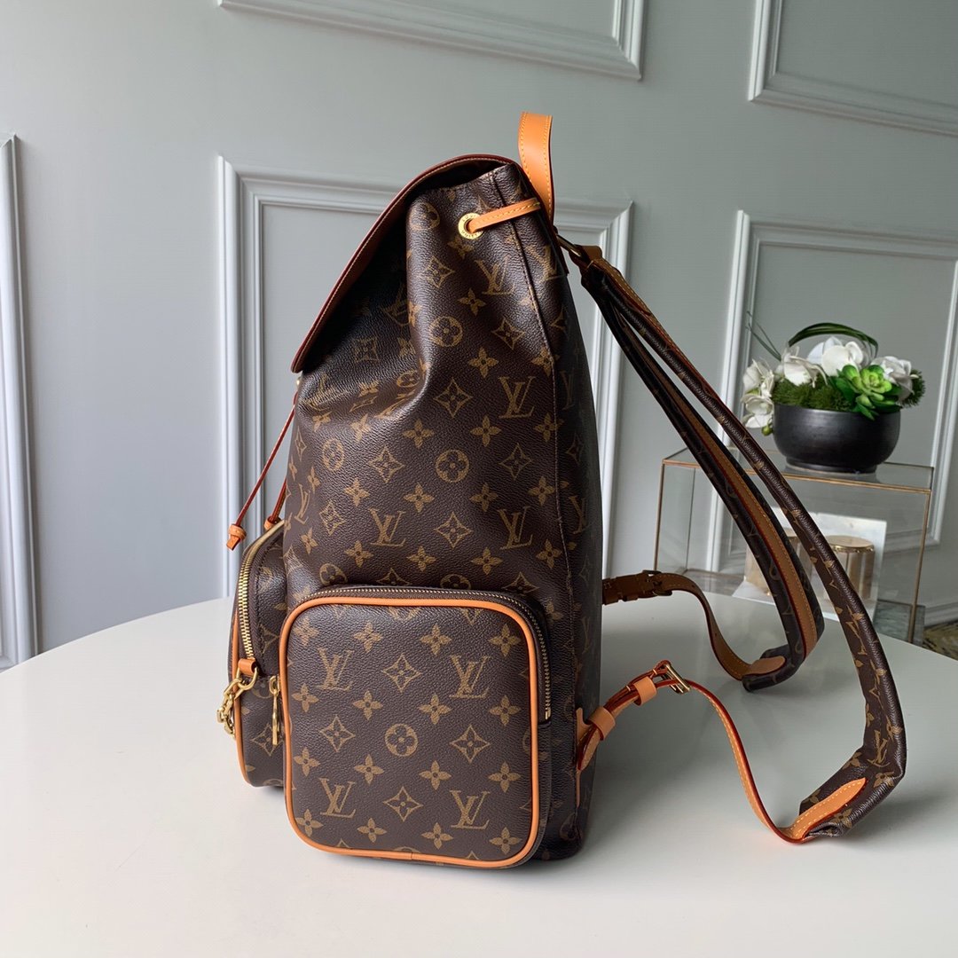 Louis Vuitton Trio Backpack Travel Bag M44658 Gold Chain Monogram LV