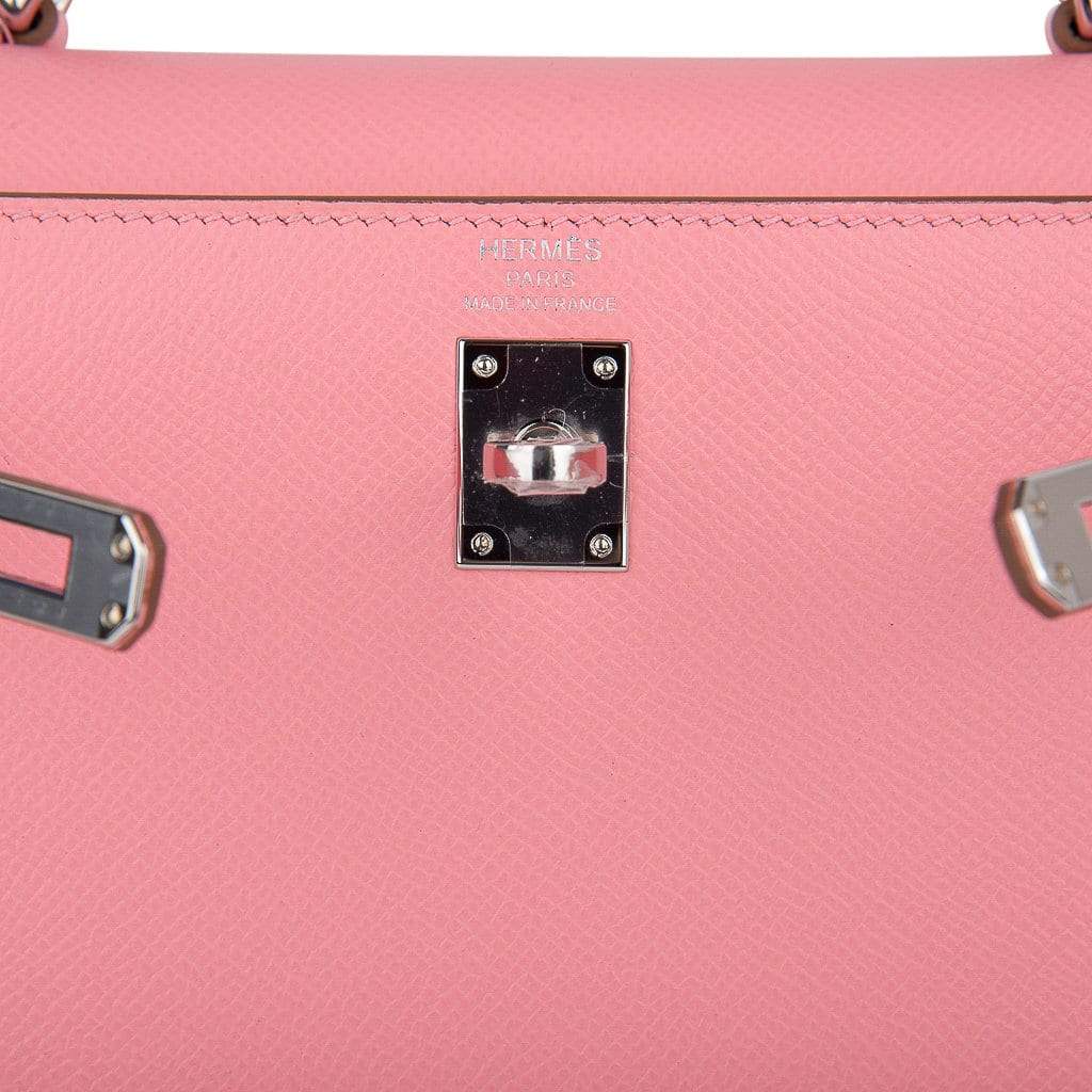 Hermès Kelly Sellier 25 Pink Rose Confetti Epsom PHW Bag