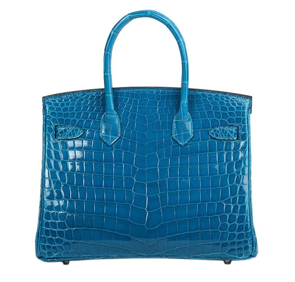 Hermès Birkin 30 Bag Blue Izmir Crocodile