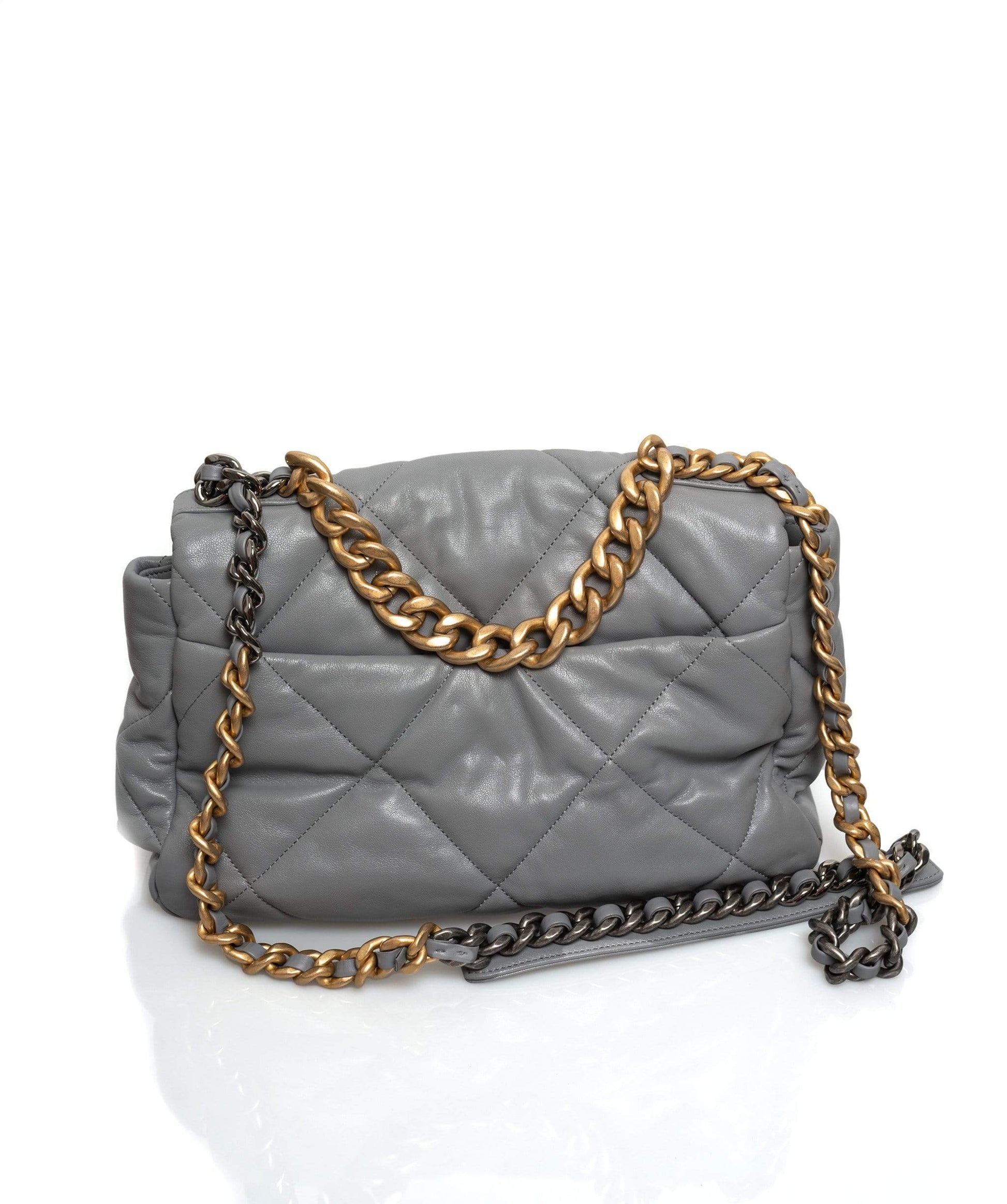 Chanel Large Grey 19 Shoulder Bag - ASL1590 - Cap N Wrap