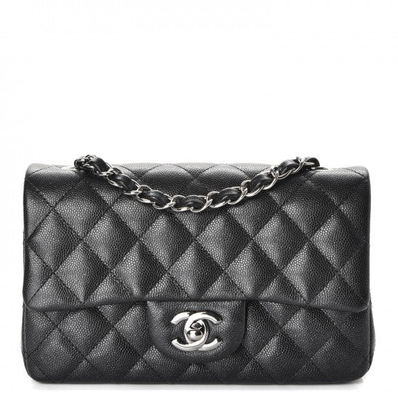 Chanel | Caviar Mini Rectangular Flap Bag | Black