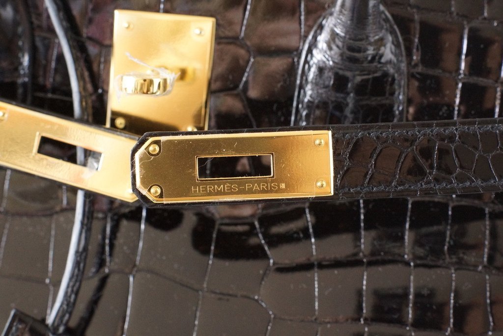 Hermès Birkin 35 Porosus Crocodile Noir GHW Bag