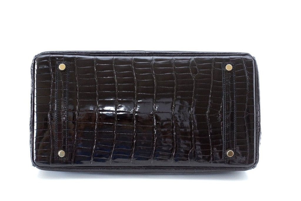 Hermès Birkin 35 Porosus Crocodile Noir GHW Bag