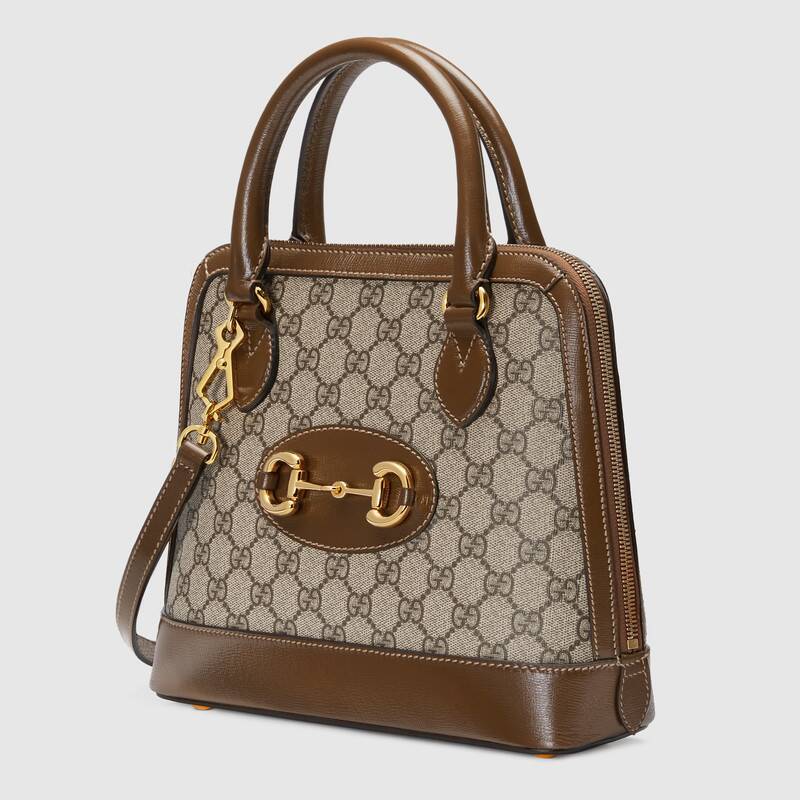 Gucci Horsebit 1955 Small Top Handle Bag Brown Leather