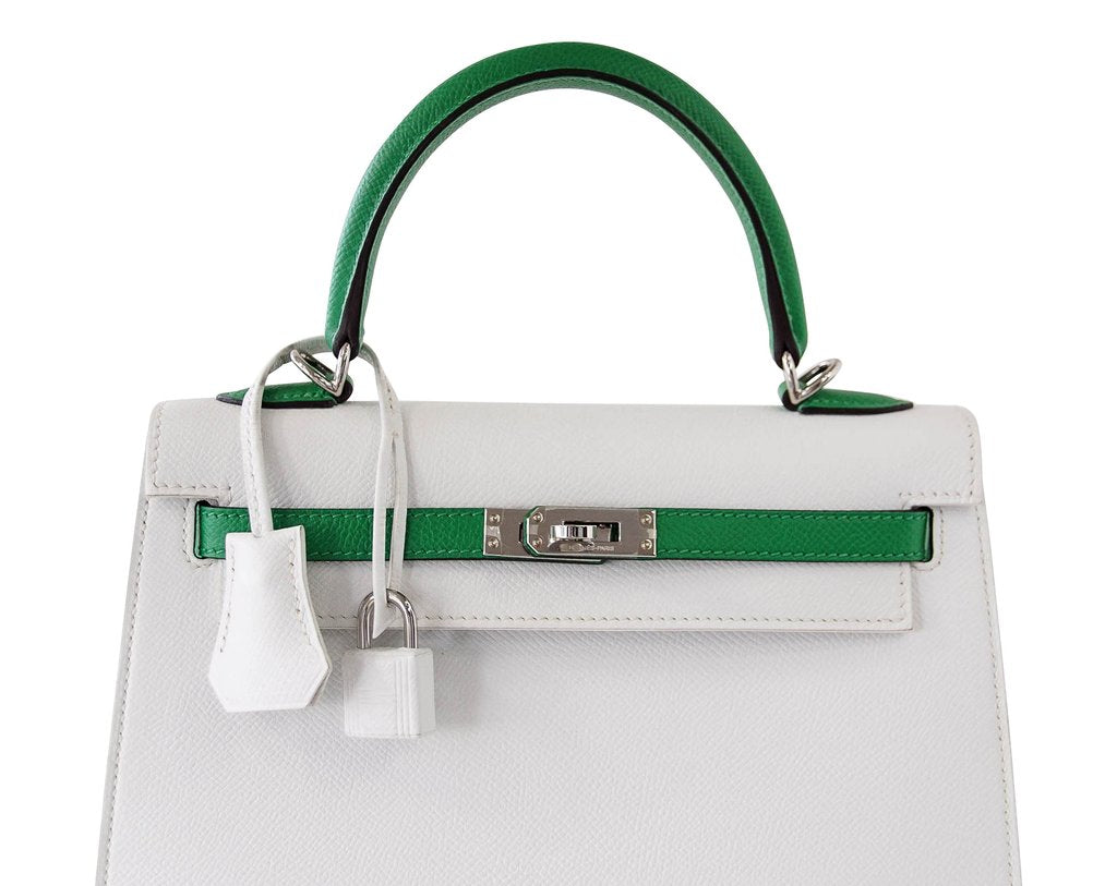 Hermès Kelly HSS 25 White Epsom PHW Bag