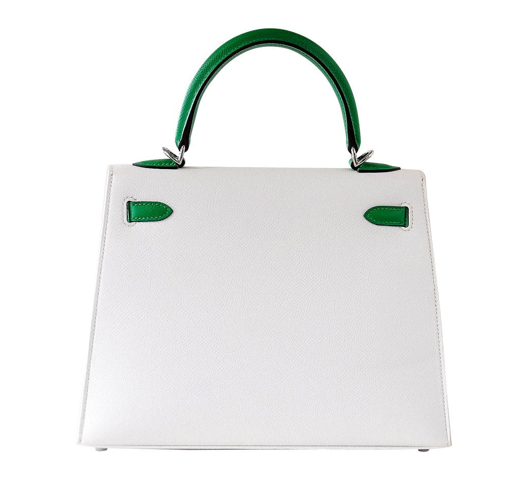 Hermès Kelly HSS 25 White Epsom PHW Bag