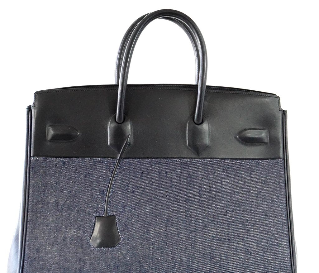 Hermès Birkin 35 Limited Edition Denim Shadow Bag