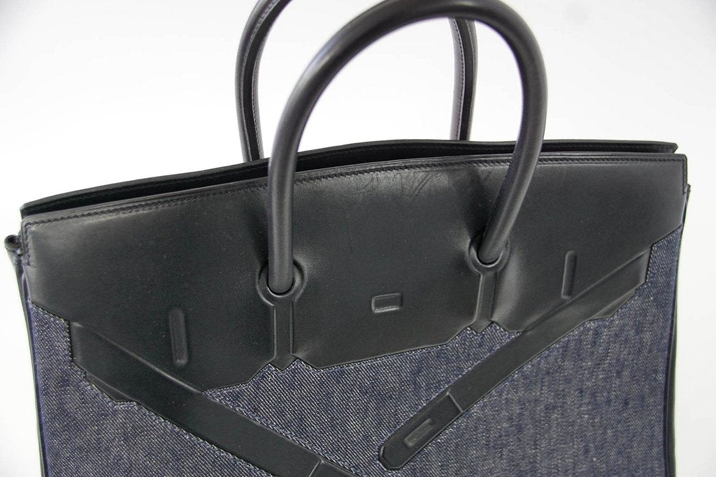 Hermès Birkin 35 Limited Edition Denim Shadow Bag