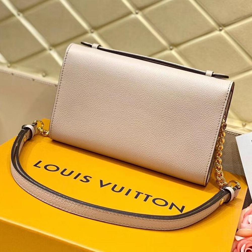 Louis Vuitton Twist Chain Wallet Light Pink Grain Leather