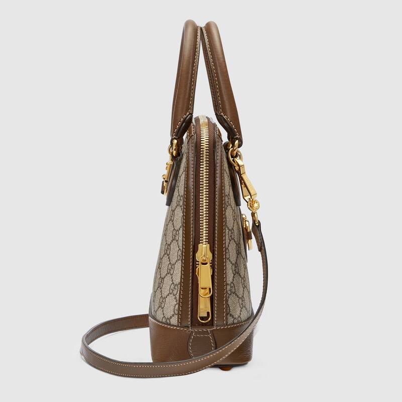 Gucci Horsebit 1955 Small Top Handle Bag Brown Leather