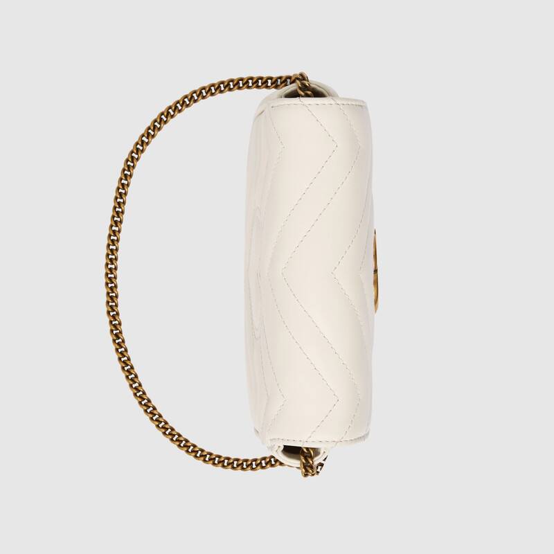 GG Marmont matelassé super mini bag White Leather